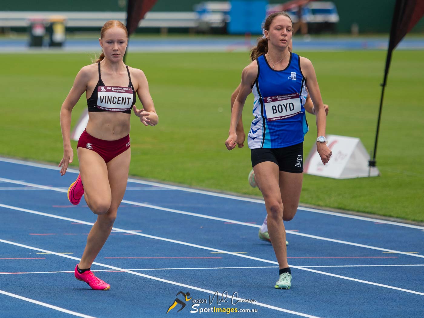 Charlee Vincent, Aurelia Boyd, Girls 100m Under 15 Heat 1